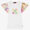 AIGNER Teen Girls White Floral Logo T-Shirt