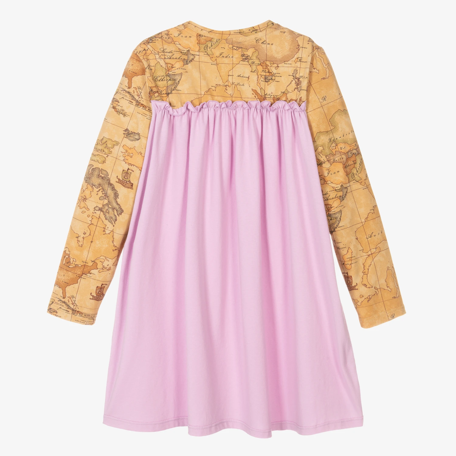 Alviero Martini Teen Girls Lilac Map Dress 2 Alviero Martini Teen Girls Lilac Map Dress - Image 2