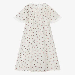 AMIKI Children Teen Girls Ivory Silk Nightdress