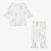 AMIKI Children Teen Girls White Floral Pyjamas