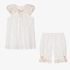 AMIKI Children Teen Girls White Pyjamas