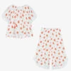 AMIKI Children Teen Girls White & Red Poppy Pyjamas