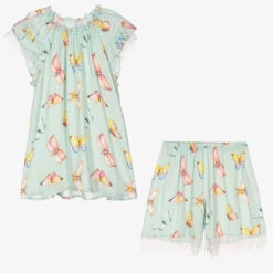 AMIKI Children Teen Green Butterfly Pyjamas