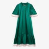 AMIKI Children Teen Green Silk Nightdress