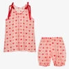 AMIKI Children Teen Pink Hearts Silk Pyjamas