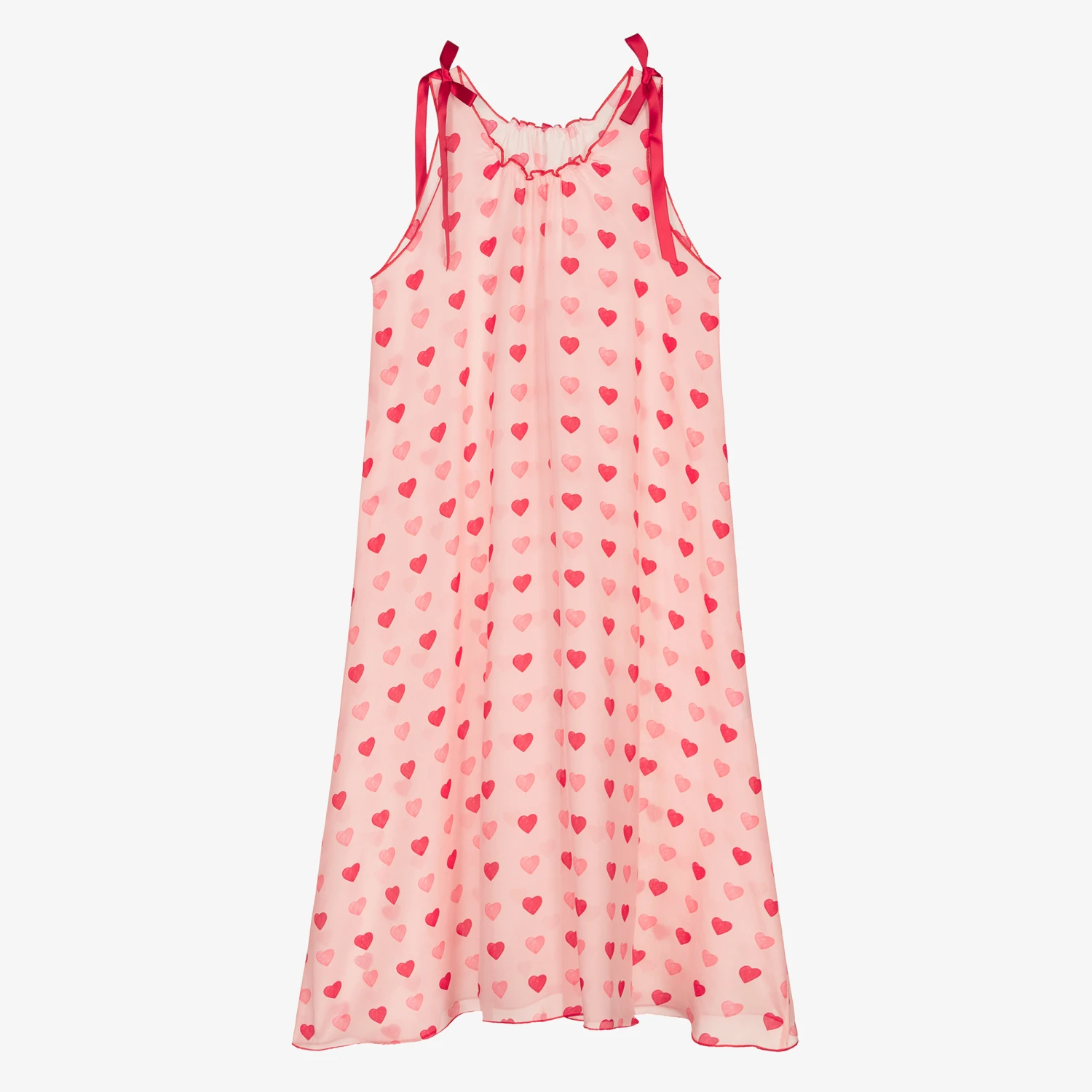 AMIKI Children Teen Pink Silk Nightdress 1 AMIKI Children Teen Pink Silk Nightdress