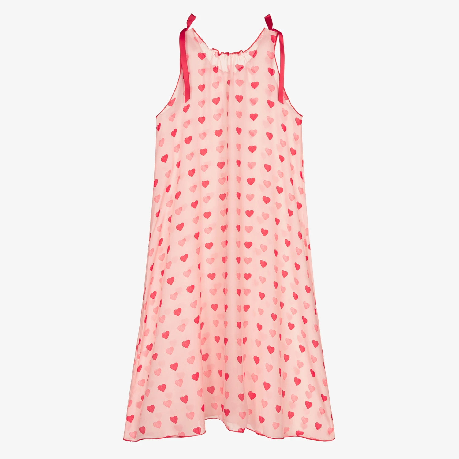AMIKI Children Teen Pink Silk Nightdress 2 AMIKI Children Teen Pink Silk Nightdress - Image 2