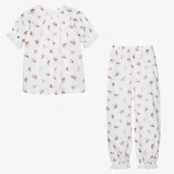 AMIKI Children Teen White Cotton Pyjamas