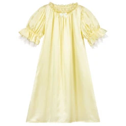 AMIKI Children Teen Yellow Silk Nightdress