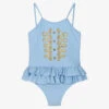 Angel's Face Teen Blue Frill Swimsuit