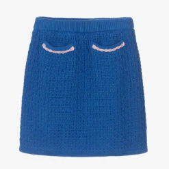 Angel's Face Teen Girls Blue Knitted Skirt