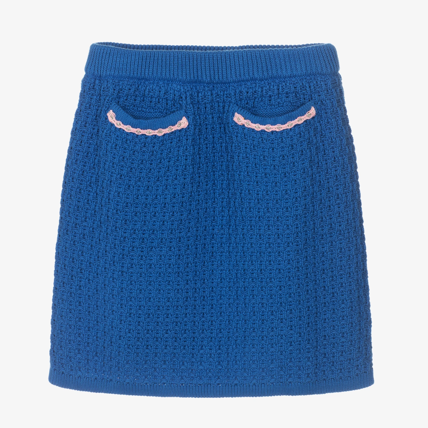 Angel's Face Teen Girls Blue Knitted Skirt 1 Angel's Face Teen Girls Blue Knitted Skirt