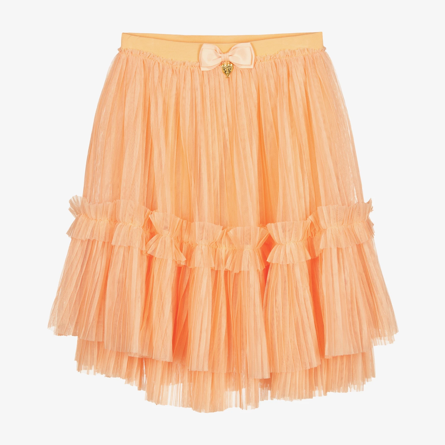 Angel's Face Teen Girls Orange Tulle Skirt 1 Angel's Face Teen Girls Orange Tulle Skirt