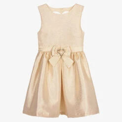 Angel's Face Teen Girls Pale Gold Dress