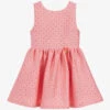 Angel's Face Teen Girls Pink Brocade Dress