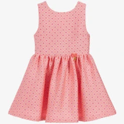 Angel's Face Teen Girls Pink Brocade Dress