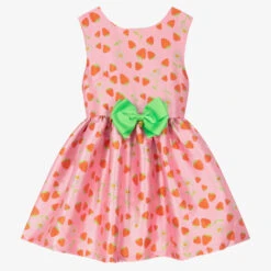 Angel's Face Teen Girls Pink Strawberry Jacquard Dress