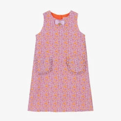 Angel's Face Teen Girls Purple Floral Brocade Dress