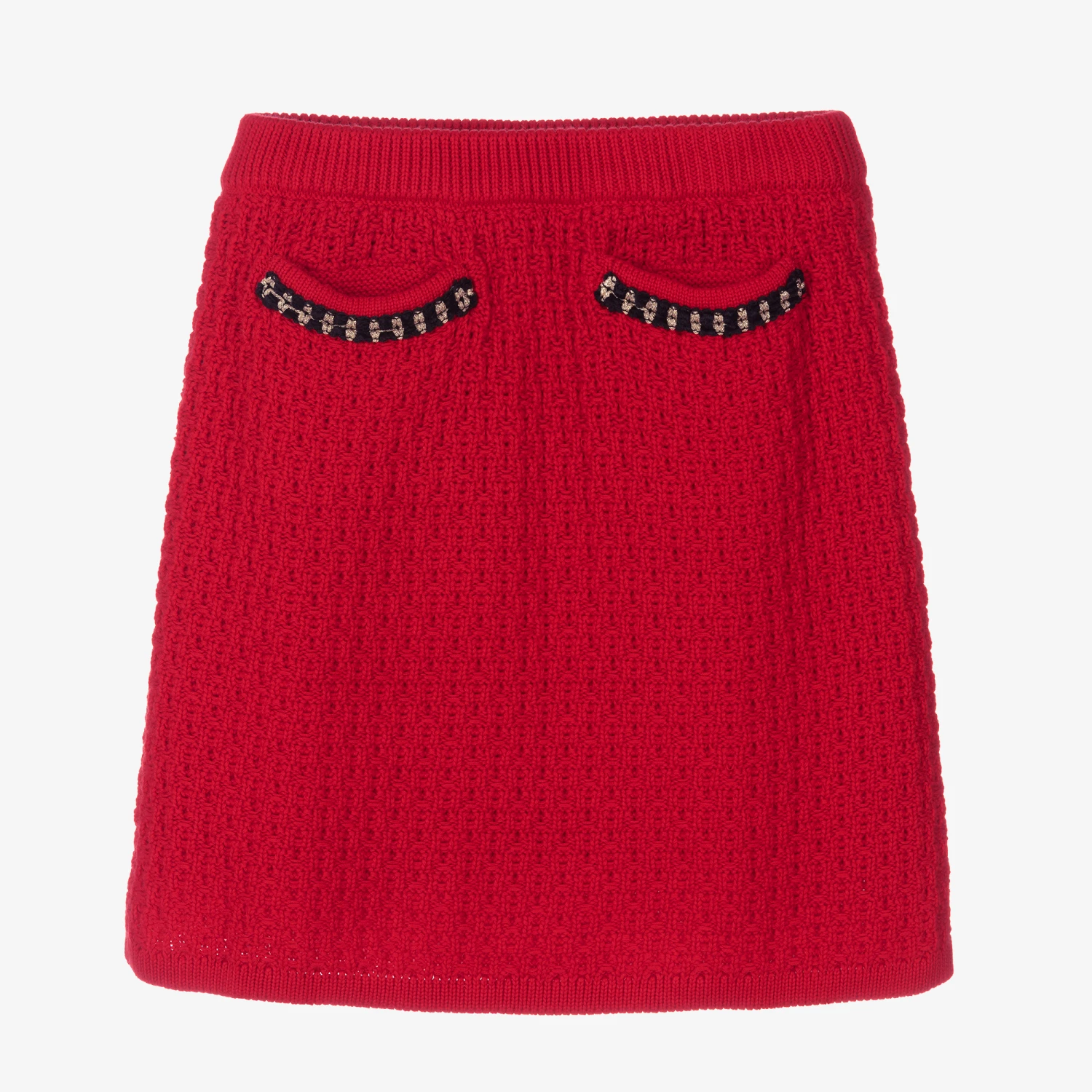 Angel's Face Teen Girls Red Knitted Skirt 1 Angel's Face Teen Girls Red Knitted Skirt