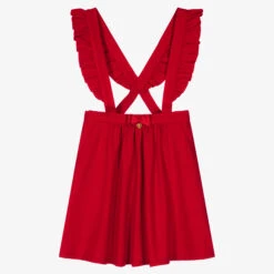 Angel's Face Teen Girls Red Ruffle Skirt
