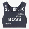 BOSS Teen Navy Blue Logo Sports Top