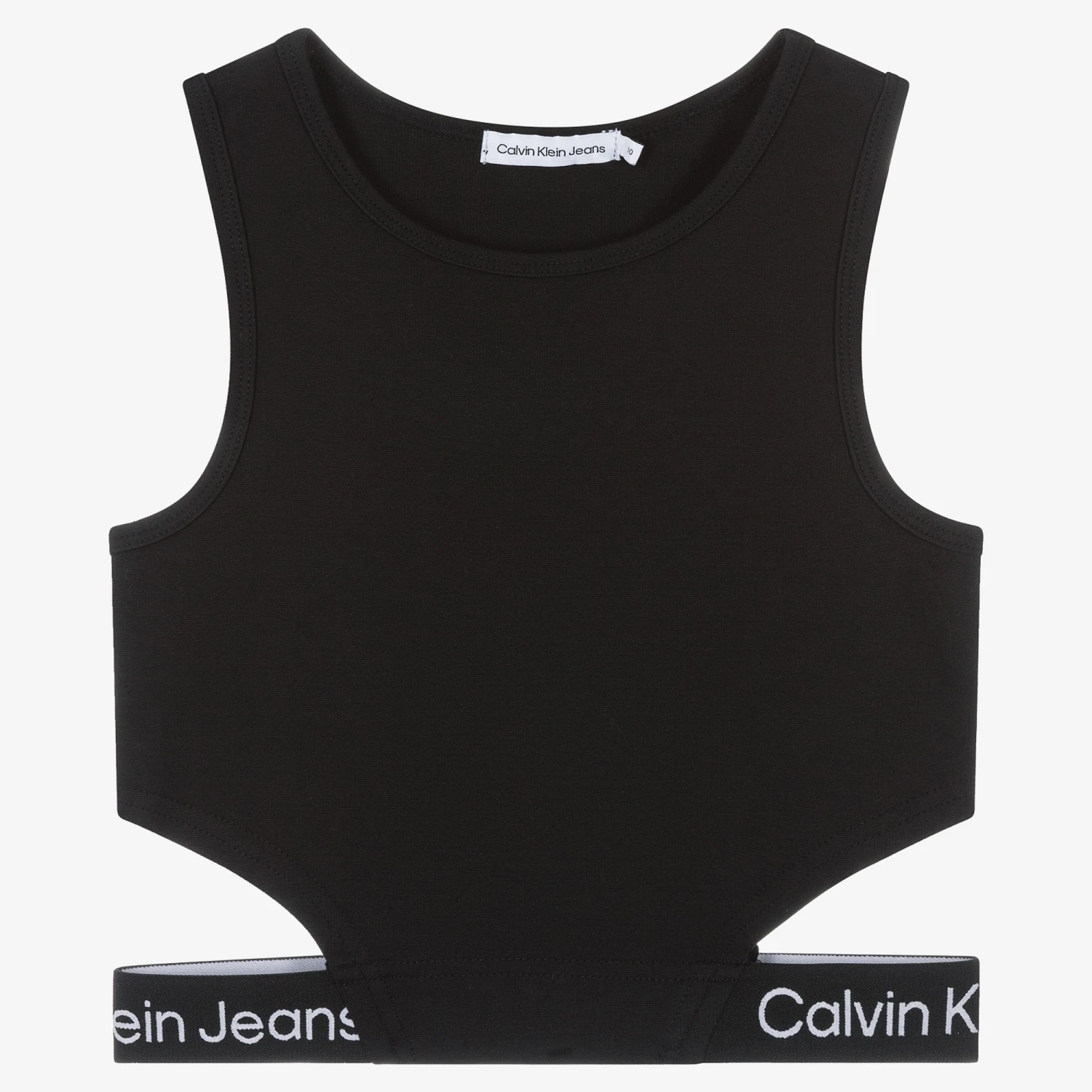 Calvin Klein Jeans Teen Black Logo Tape Top 1 Calvin Klein Jeans Teen Black Logo Tape Top