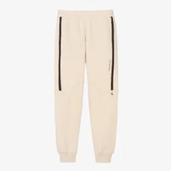Calvin Klein Jeans Teen Boys Pale Beige Cotton Joggers