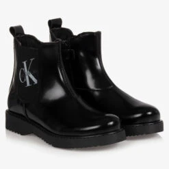 Calvin Klein Jeans Teen Girls Black Chelsea Boots