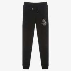Calvin Klein Jeans Teen Girls Black Cotton Joggers