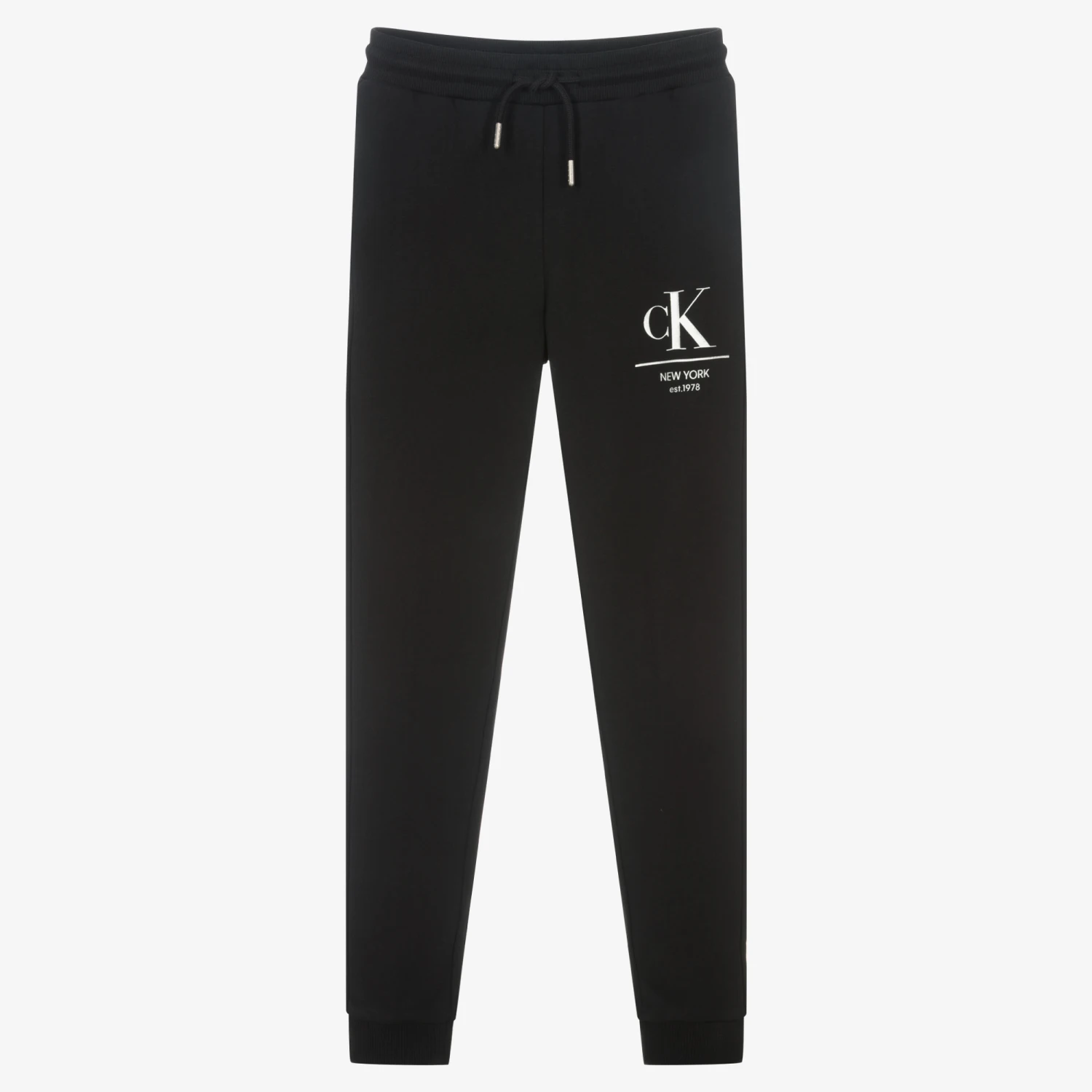 Calvin Klein Jeans Teen Girls Black Cotton Joggers 1 Calvin Klein Jeans Teen Girls Black Cotton Joggers