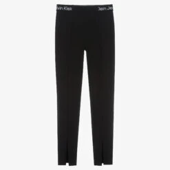 Calvin Klein Jeans Teen Girls Black Milano Jersey Trousers