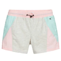 Calvin Klein Jeans Teen Girls Pink & Green Shorts