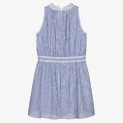 Chloé Teen Blue & White Cotton Dress 7 Chloé Teen Blue & White Cotton Dress -Molo Store chloe teen blue white cotton dress 440490 531d6be4da6742bdceab37570f715cf9e06e7a54