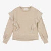 Chloé Teen Girls Beige Ruffled Sweatshirt