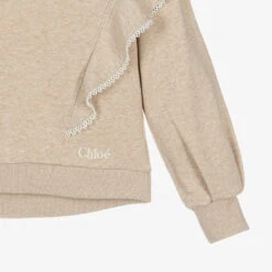 Chloé Teen Girls Beige Ruffled Sweatshirt -Molo Store chloe teen girls beige ruffled sweatshirt 500171 d5216c9827e5bd65123380b12119506c95fd3c78