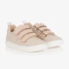 Chloé Teen Girls Beige Woven Canvas Trainers