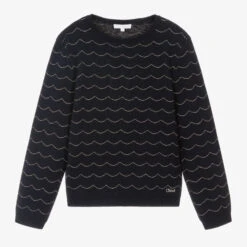 Chloé Teen Girls Blue & Gold Sweater