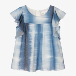 Chloé Teen Girls Blue Striped Blouse