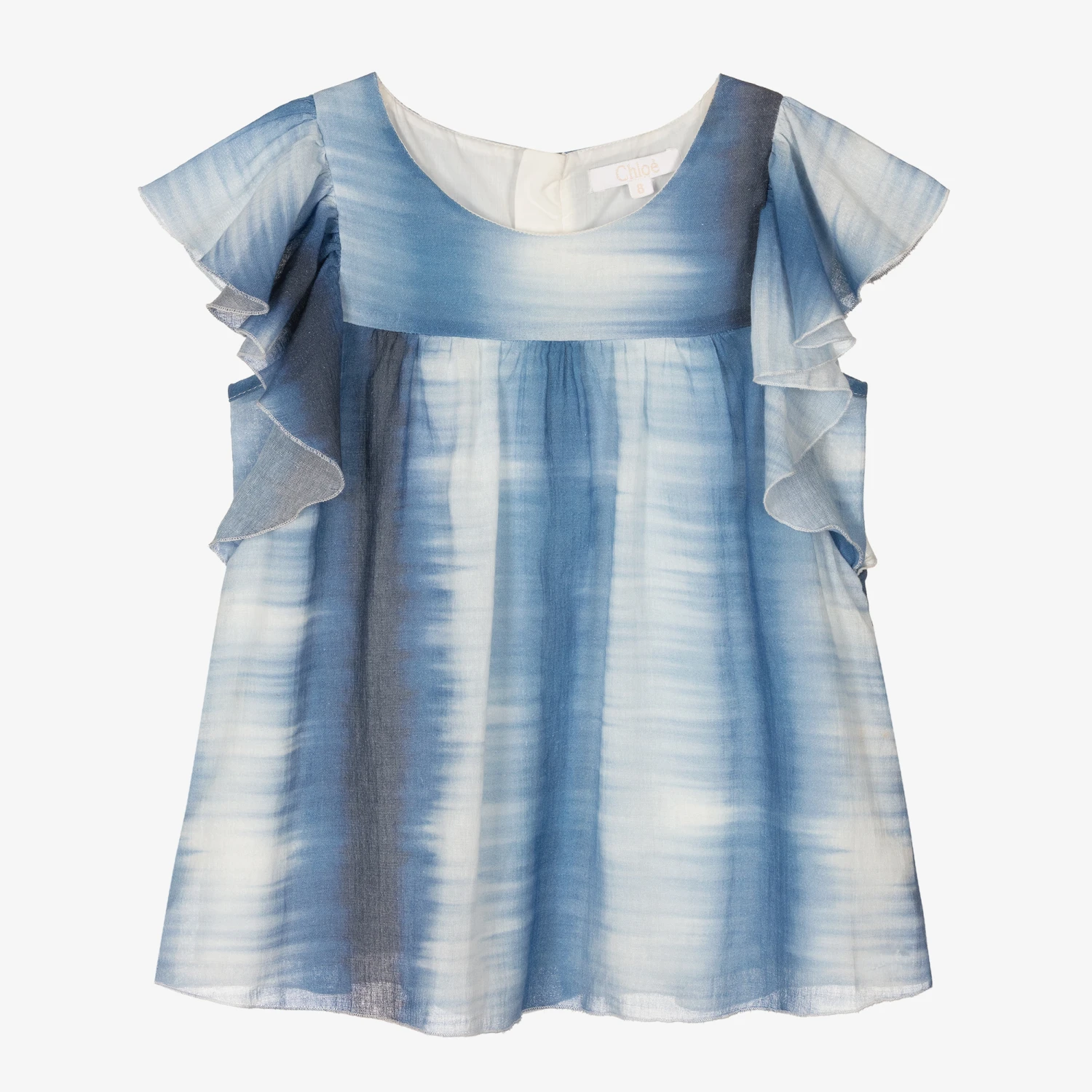 Chloé Teen Girls Blue Striped Blouse 1 Chloé Teen Girls Blue Striped Blouse