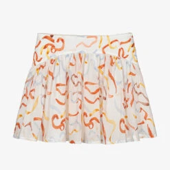 Chloé Teen Girls Ivory Cotton Ribbon Skirt