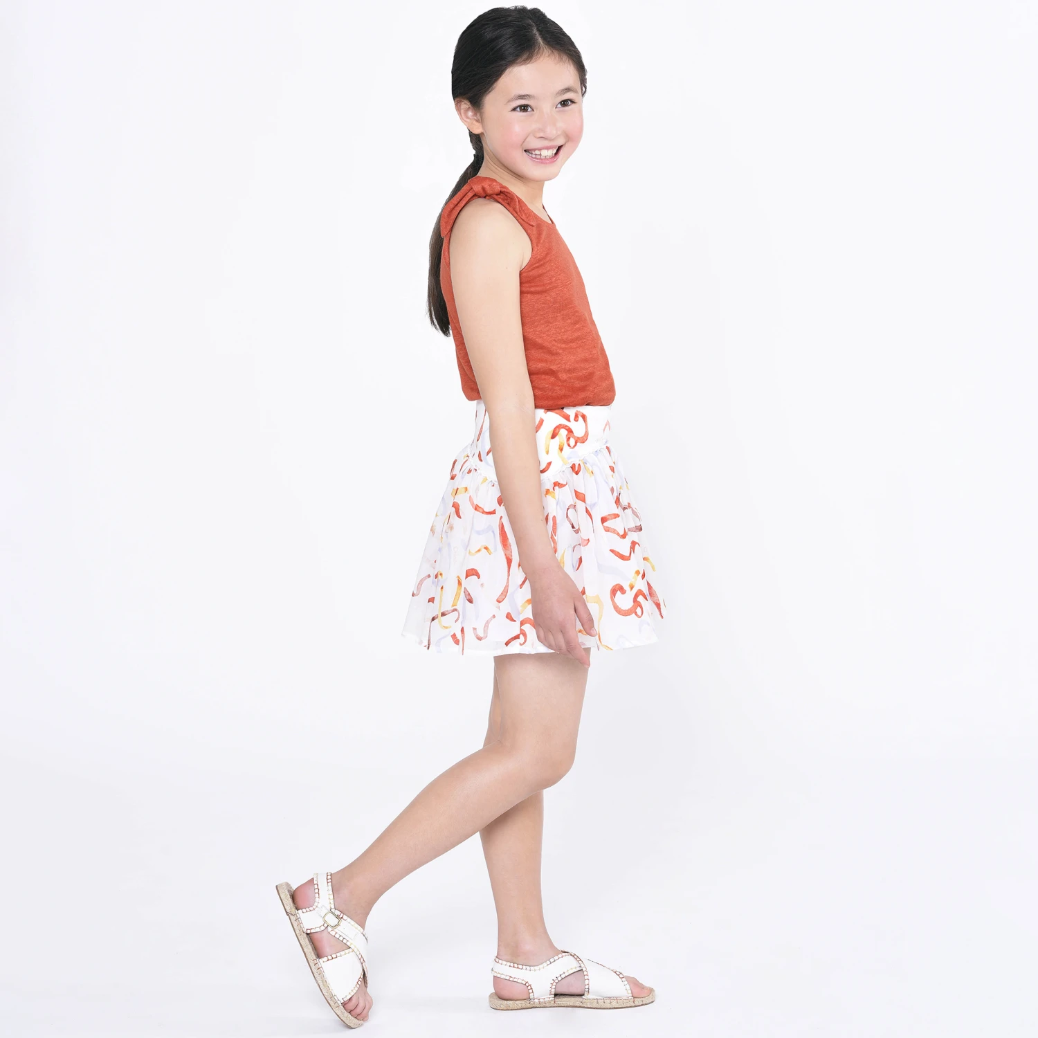 Chloé Teen Girls Ivory Cotton Ribbon Skirt 2 Chloé Teen Girls Ivory Cotton Ribbon Skirt - Image 2