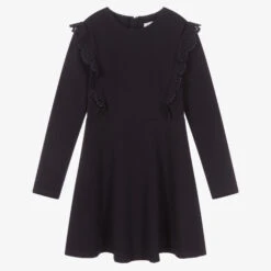 Chloé Teen Girls Navy Blue Dress