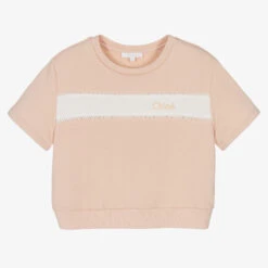 Chloé Teen Girls Pale Pink Cotton Sweatshirt