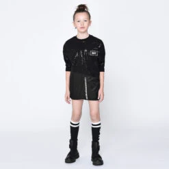 Front Page -Molo Store dkny teen black sequin zip dress 470057 8e492f8ff8f1e12f00a12cfc1d6145b7ac59493d outfit