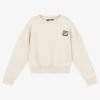 DKNY Teen Girls Beige Cotton Logo Sweatshirt