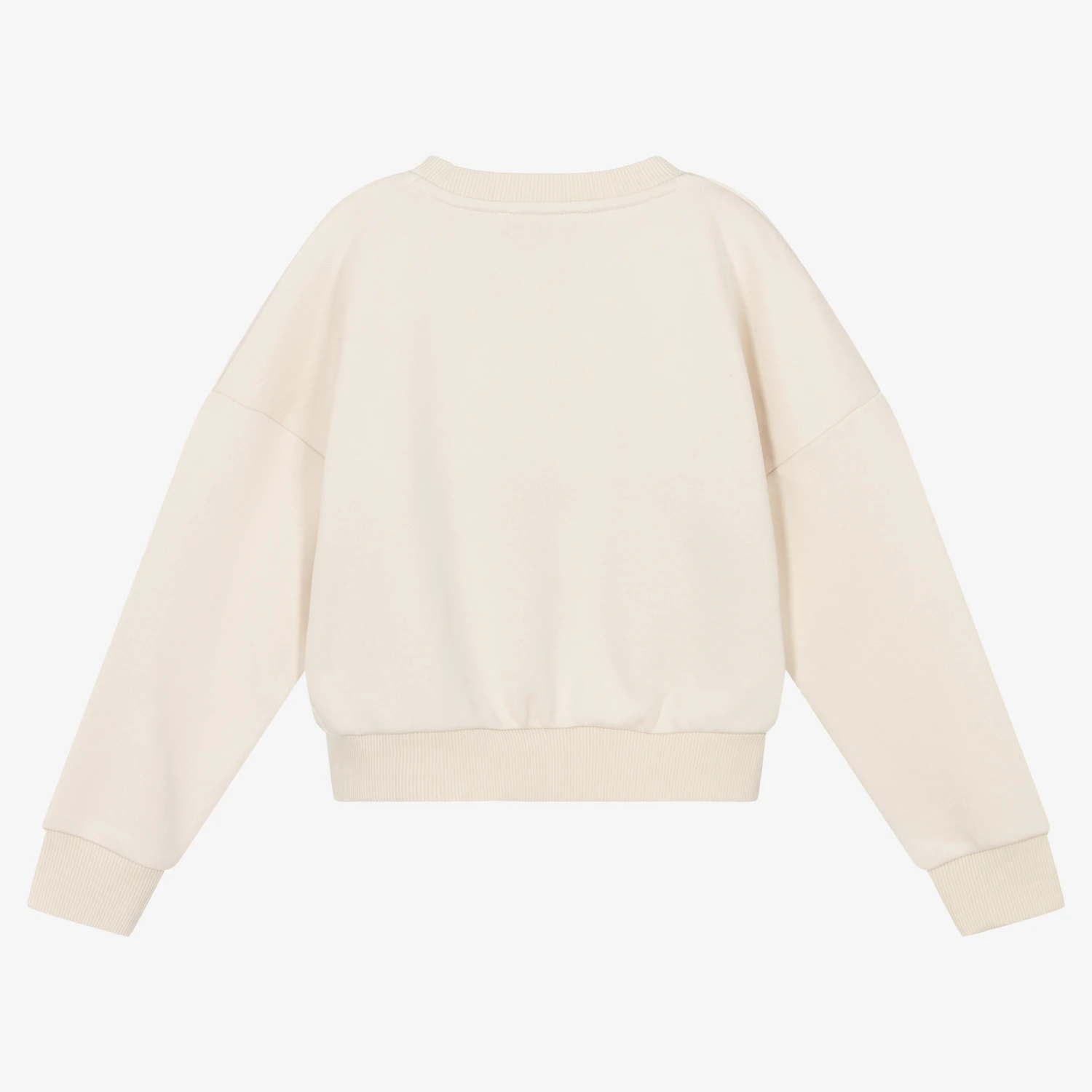DKNY Teen Girls Beige Cotton Logo Sweatshirt 2 DKNY Teen Girls Beige Cotton Logo Sweatshirt - Image 2