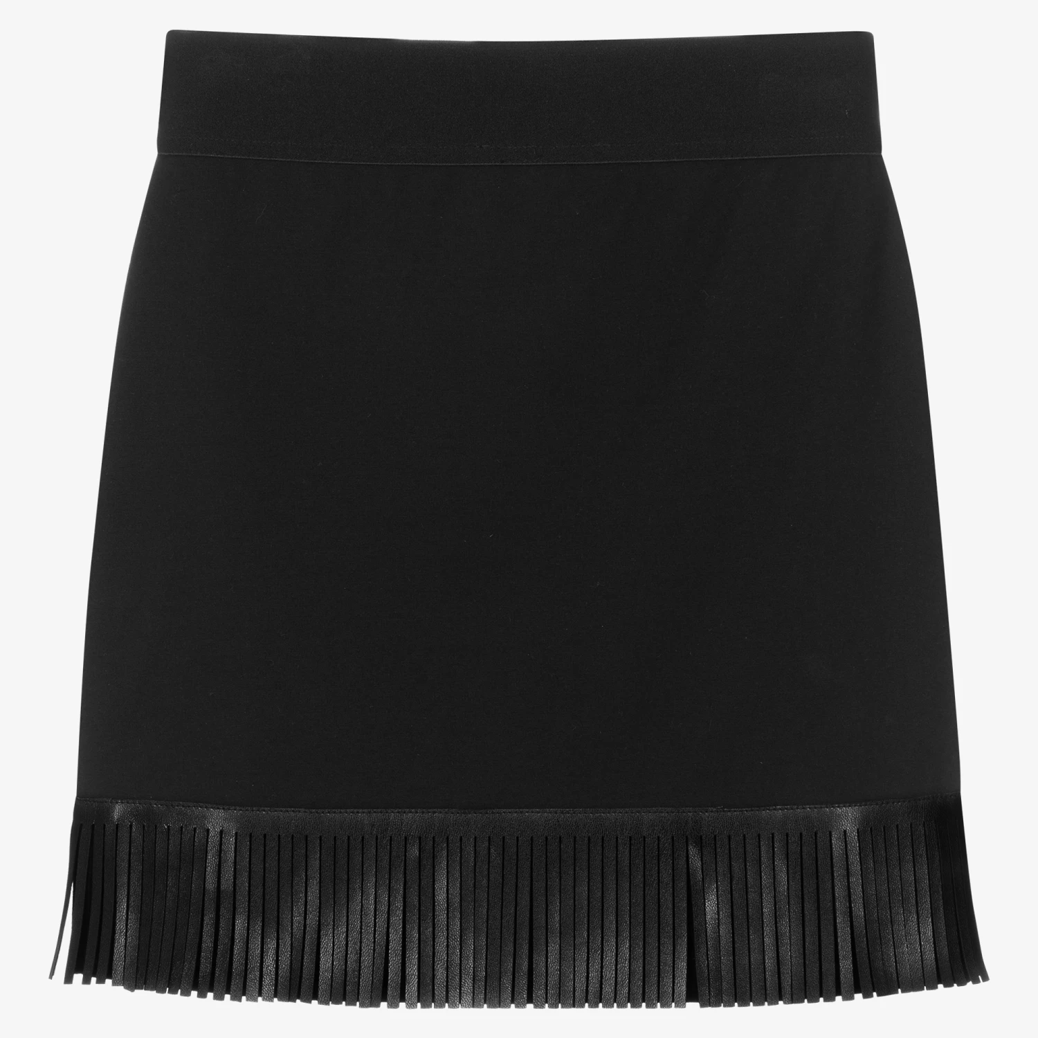 DKNY Teen Girls Black Logo Fringed Skirt 2 DKNY Teen Girls Black Logo Fringed Skirt - Image 2