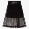 DKNY Teen Girls Black Mesh Skirt