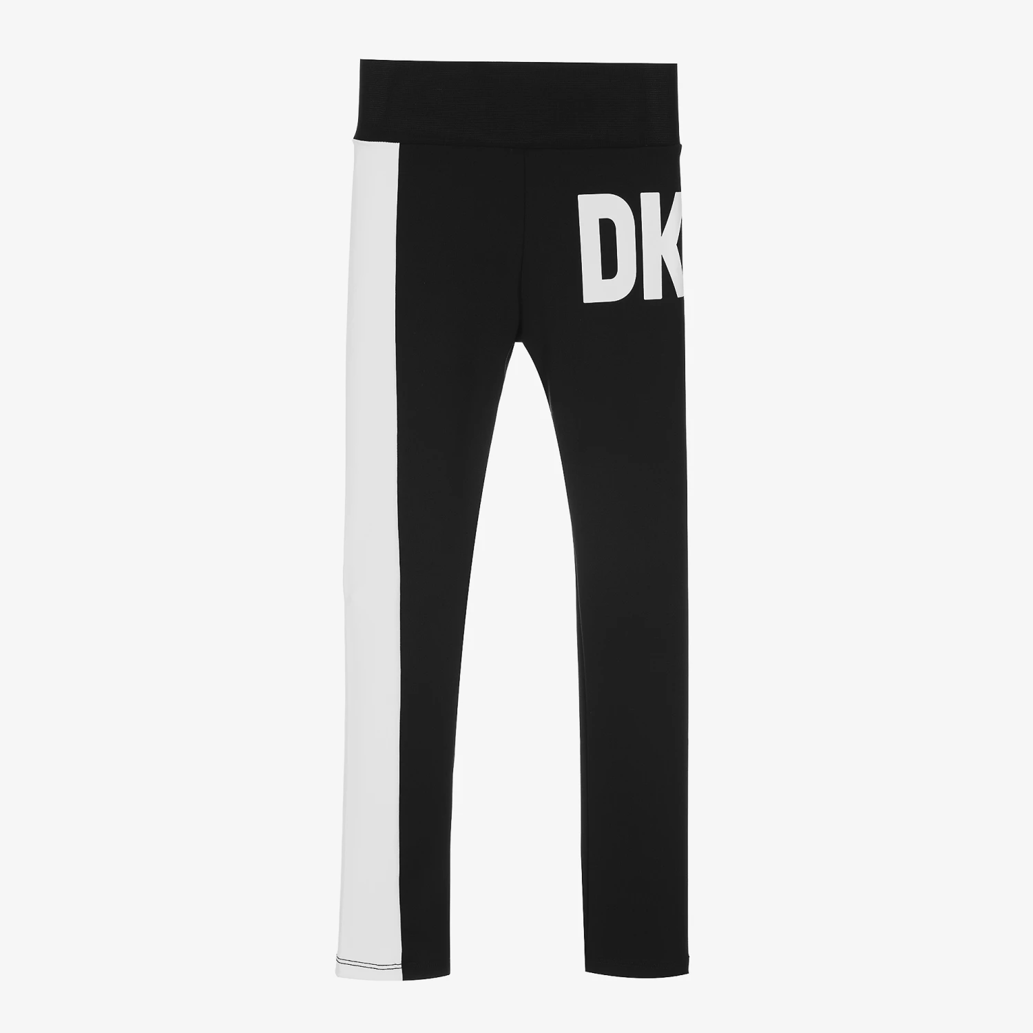 DKNY Teen Girls Black & White Logo Leggings 1 DKNY Teen Girls Black & White Logo Leggings
