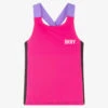 DKNY Teen Girls Pink Sporty Top